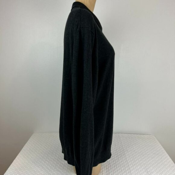 RW&Co Men's XL Dark Gray Collared Long Sleeve sweater Knit 100% Cotton - Picture 8 of 11